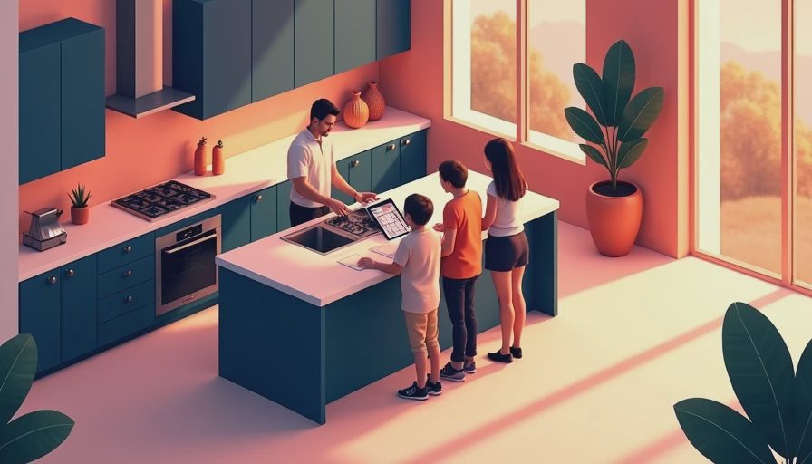Visual context for kitchen layouts