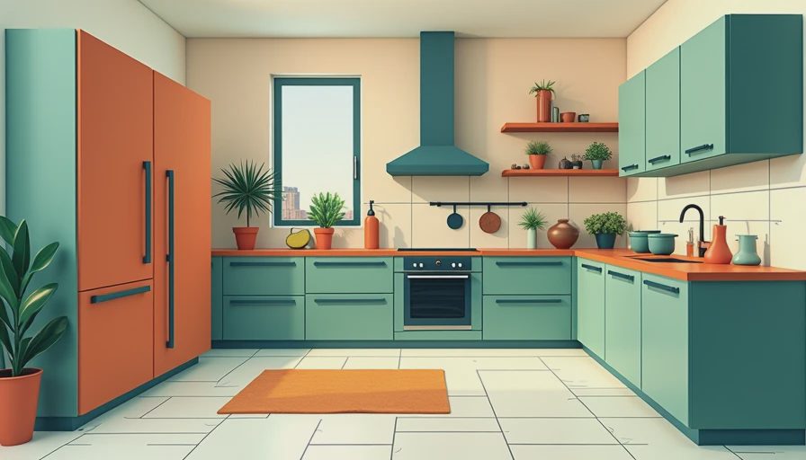 Visual context for design of kitchen wardrobe