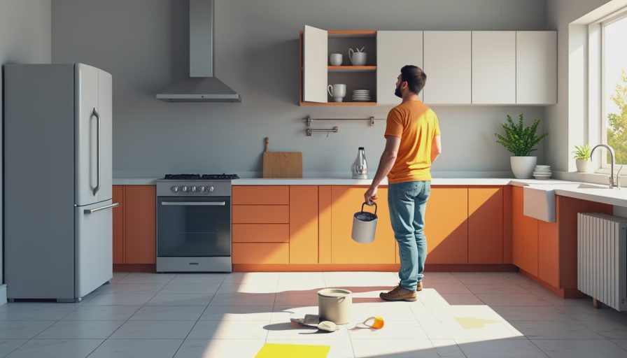 Visual context for cabinet paint