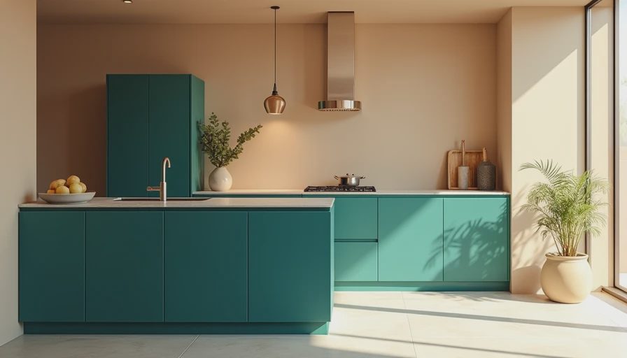Visual context for gray kitchen cabinets