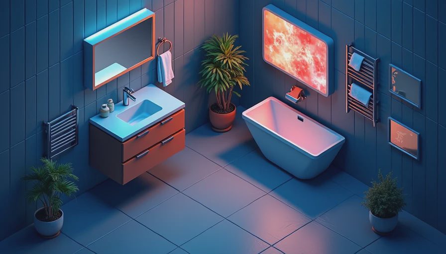 Visual context for bathroom cabinets