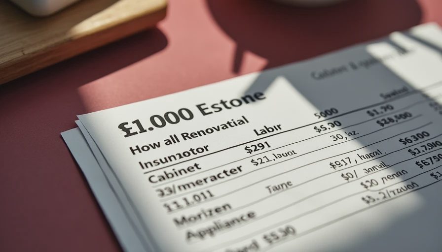 Visual context for kitchen remodel and cost